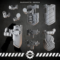 Bionic Legions Breacher Shields Set – 14-piece boarding shield & arms – render 1 STL