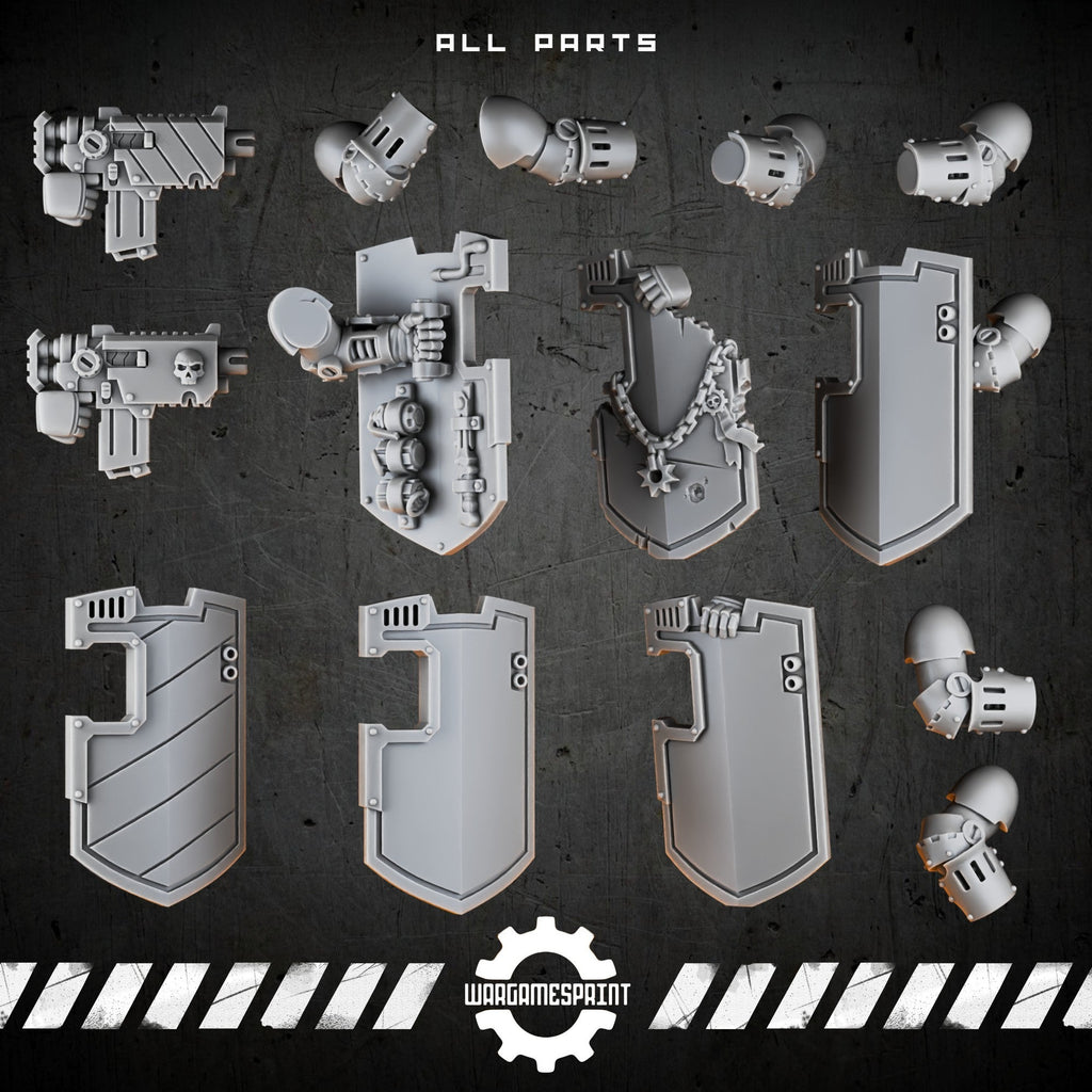 Bionic Legions Breacher Shields Set – all parts STL