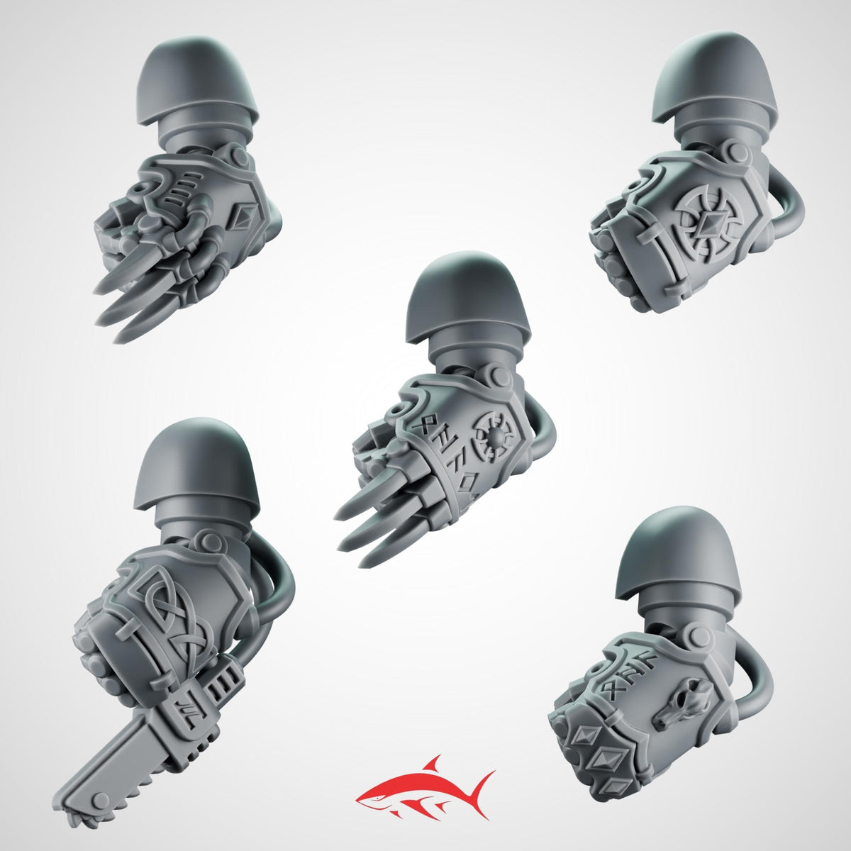 Heavy Guard Fist and Claw SET2 Primal Hound Greytide - Left - 32mm scale resin bit - Sharkass