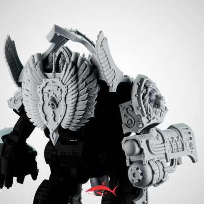 Dread Kit Angel of the Death – Gothic Lion Plates, Wings & Relic Censers – Redemptor-Size Upgrade – Ultra HD 14K Resin [Sharkass Exclusive]