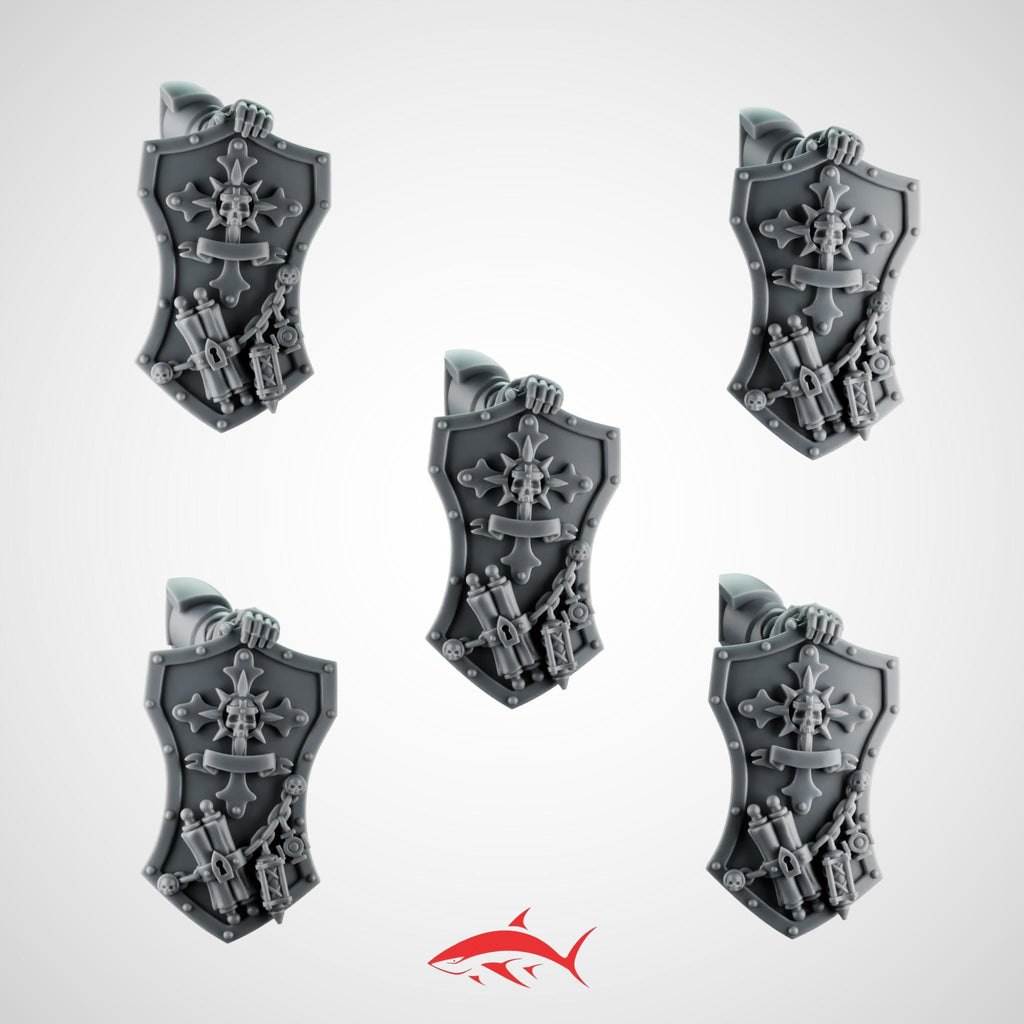 Shield Set 1 Pose for Heavy Guard Eternal Crusader - Left - 32mm scale resin bit - Sharkass