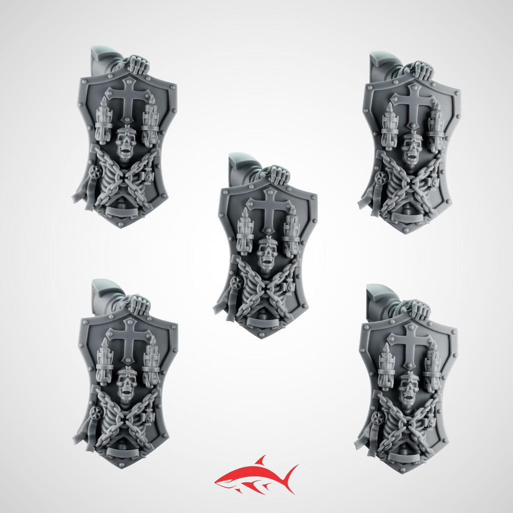 Shield Set 2 Pose for Heavy Guard Eternal Crusader - Left - 32mm scale resin bit - Sharkass