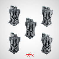 Shield Set 2 Pose for Heavy Guard Eternal Crusader - Left - 32mm scale resin bit - Sharkass