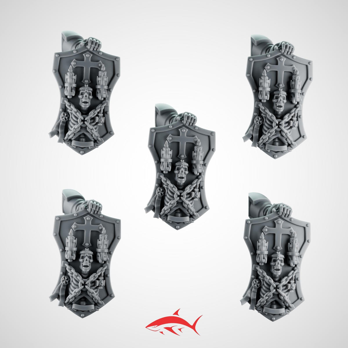 Shield Set 2 Pose for Heavy Guard Eternal Crusader - Left - 32mm scale resin bit - Sharkass