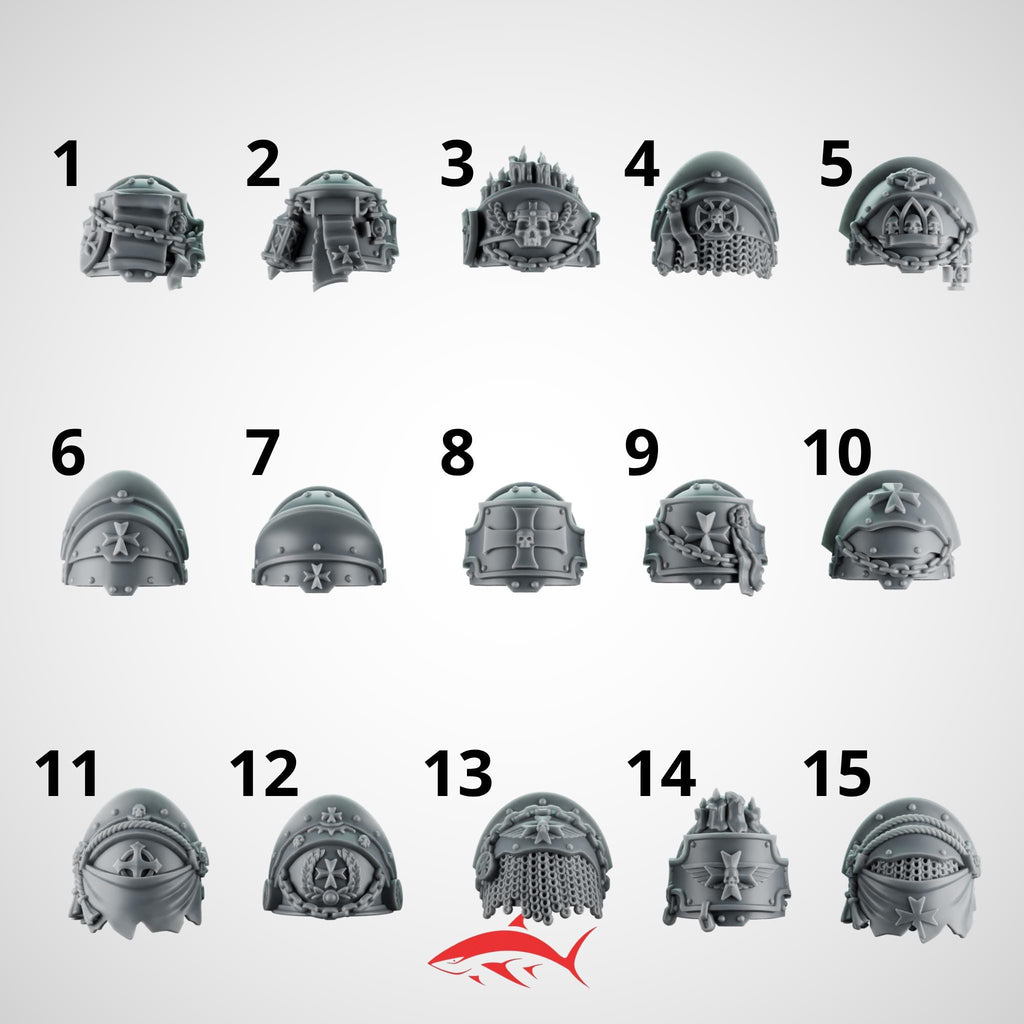 Bundle Pads Heavy Guard Eternal Crusader - One of each - 32mm scale resin bit - Sharkass
