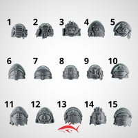 Bundle Pads Heavy Guard Eternal Crusader - One of each - 32mm scale resin bit - Sharkass