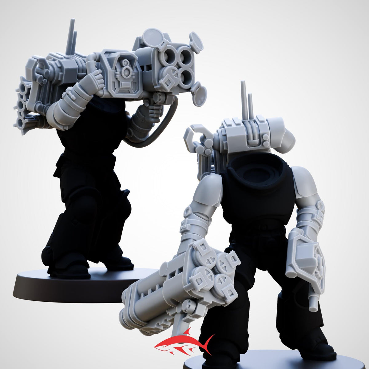 Missile Launcher Generic and Accessories for Demolition Team - 32mm scale resin bit - Sharkass