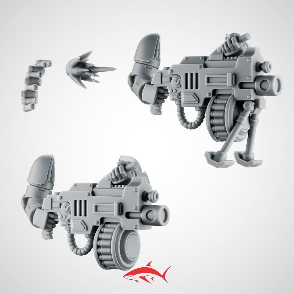 2 Heavy Rapid-Fire Guns – Barrel Infantry Support Weapons Bits Ultra HD 14K - resin bit - Sharkass
