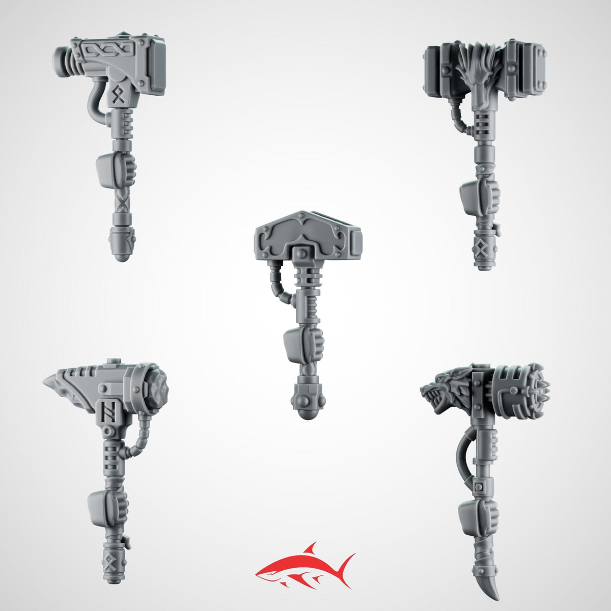 Hammer SET2 Primal Hound Greytide - Left - 32mm scale resin bit - Sharkass