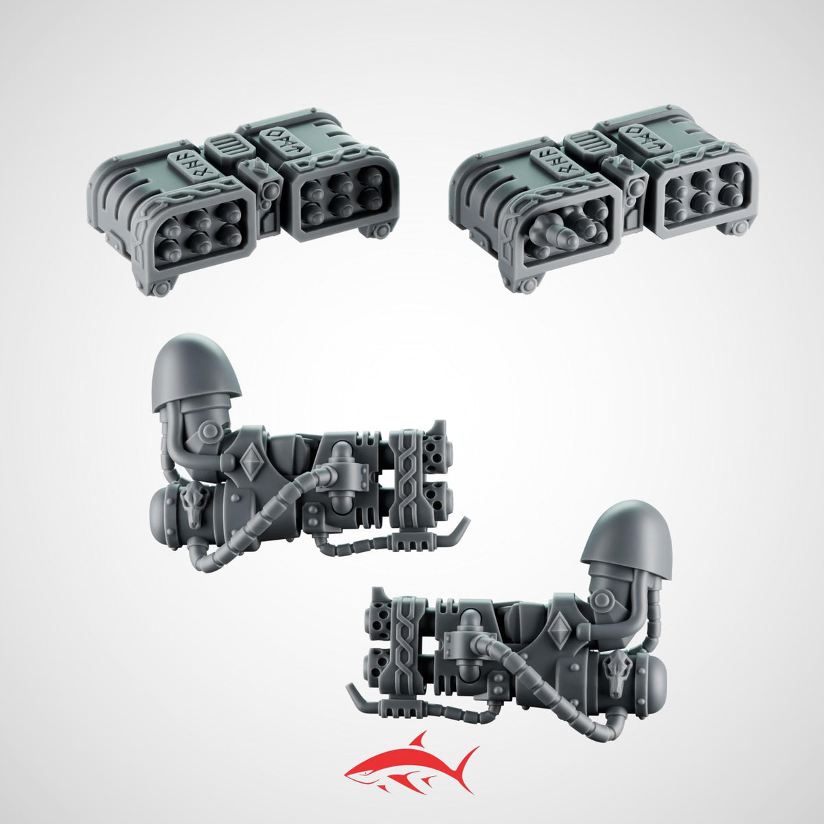 Heavy Guard Heavy Weapon Primal Hound Greytide - 32mm scale resin bit - Sharkass