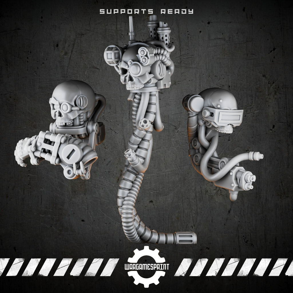 Bionic Legions Cyber-Skull Flying Drones – 3 designs + plasma welding torch – render 1 STL