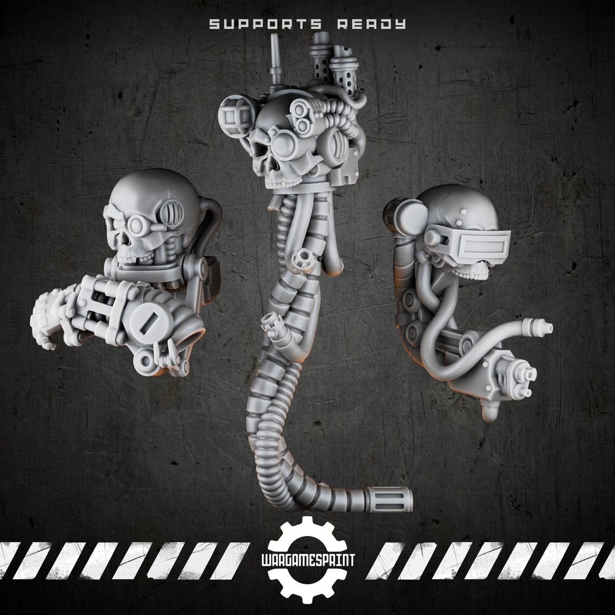 Bionic Legions Cyber-Skull Flying Drones – 3 designs + plasma welding torch – render 1 STL