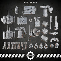 Bionic Legions Industrial Greebles Pack – 30 tech bits – render 3 STL