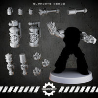 Bionic Legions Grenade & Frag Charge Set – 6 grenades + throwing arms – render 1 STL