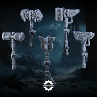 Space Viking War Hammers Set 1 STL close-up