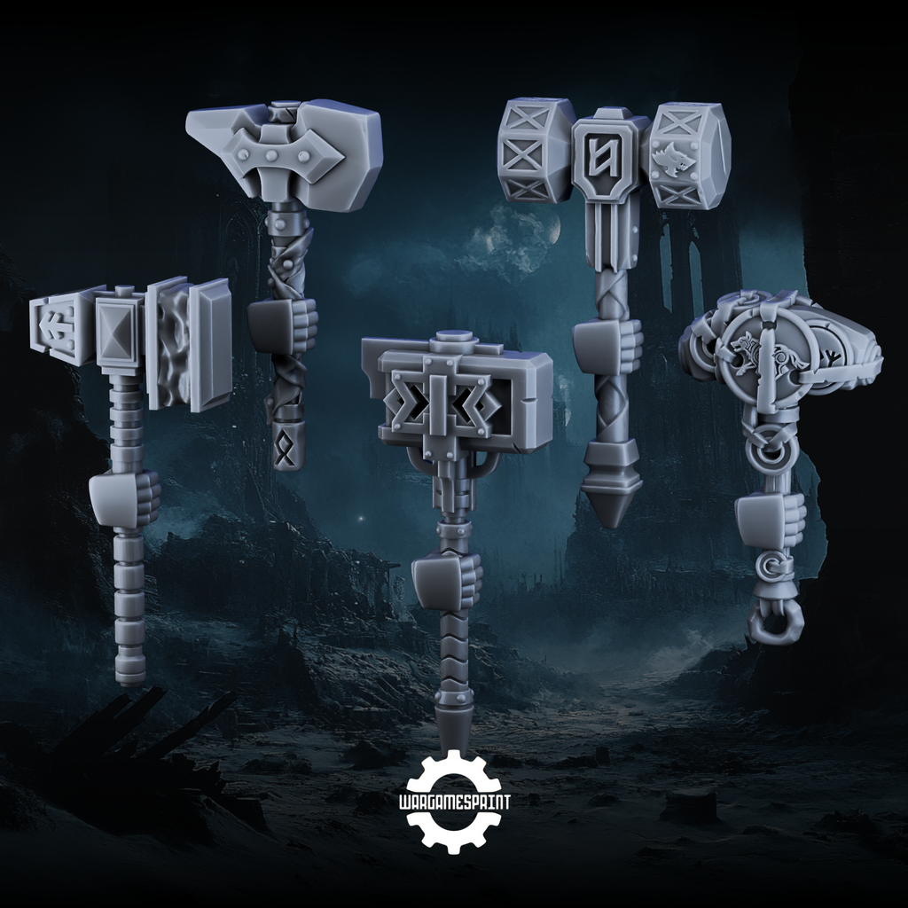 Space Viking War Hammers Set 2 STL