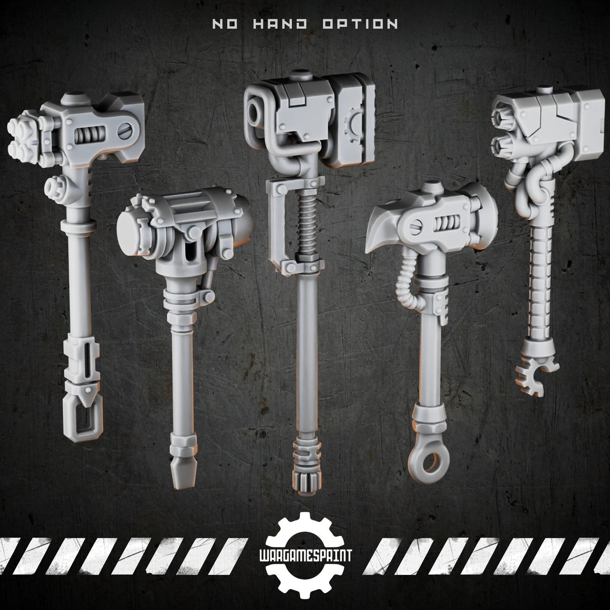 Bionic Legions Cybernetic Combat Hammers – render 2 STL