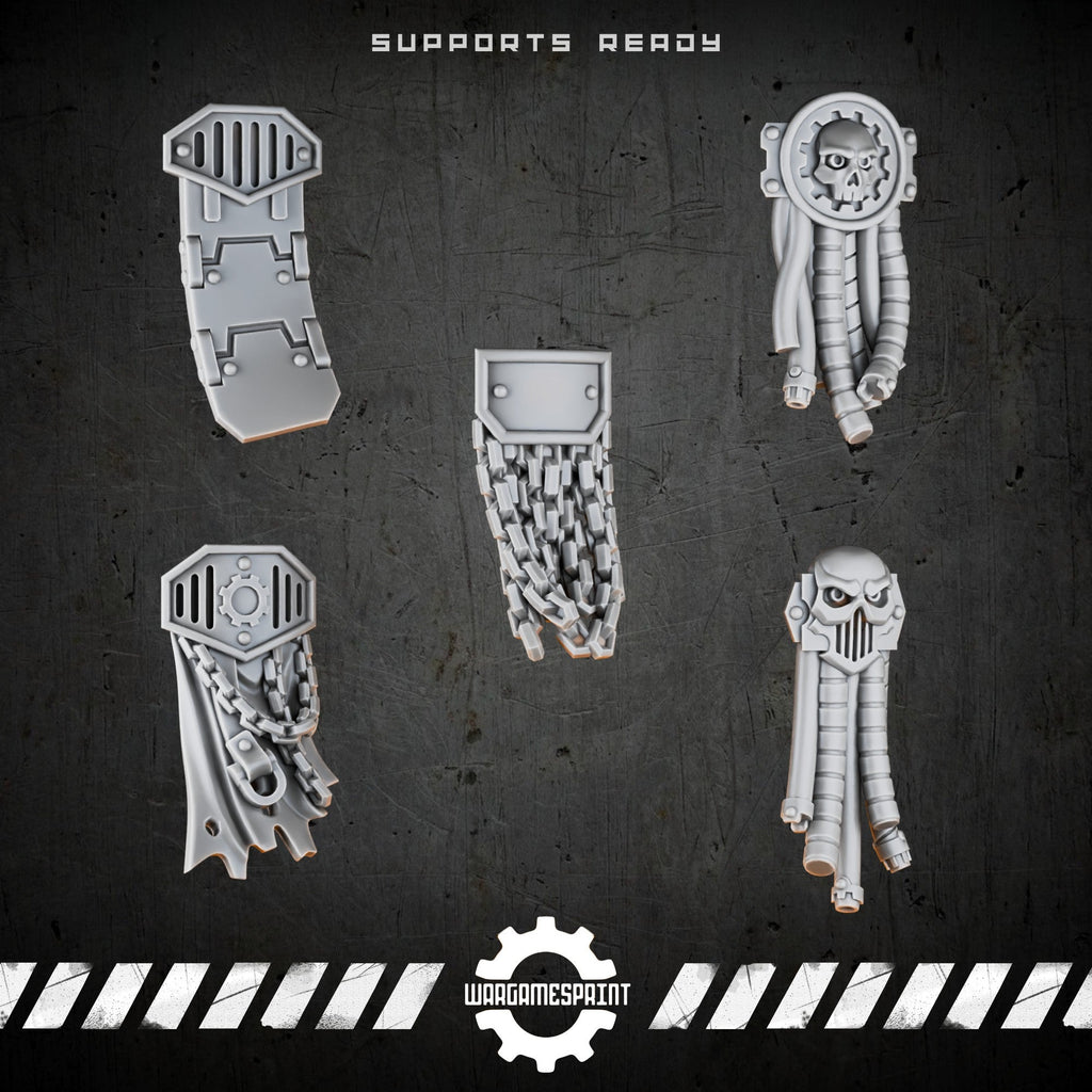 Bionic Legions Tabards & Loincloths Set 1 – 5 armoured tabards – render 1 STL