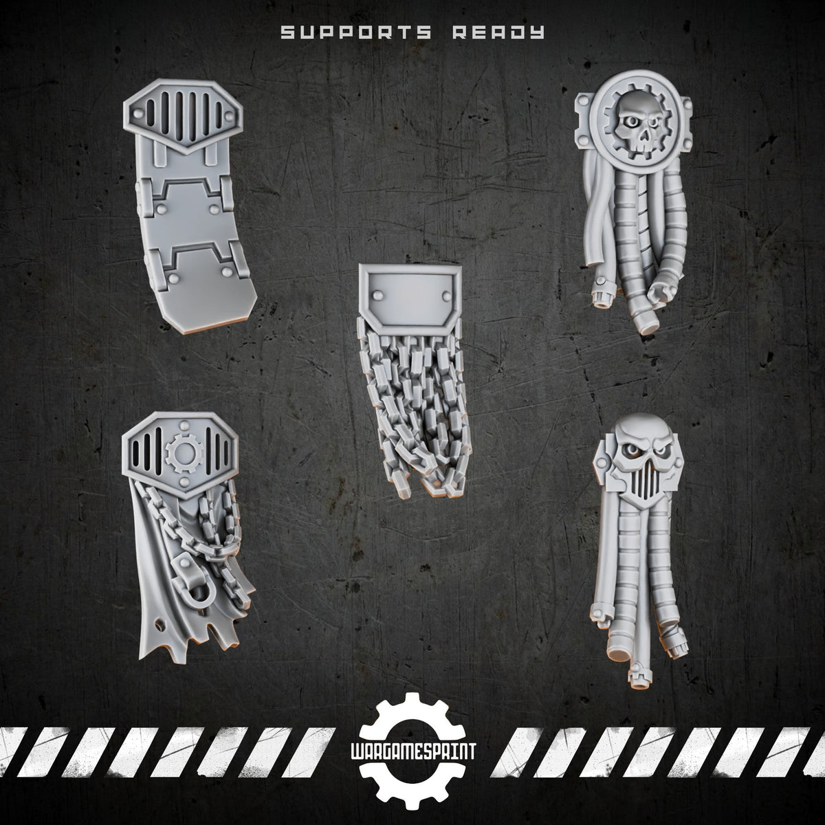 Bionic Legions Tabards & Loincloths Set 1 – 5 armoured tabards – render 1 STL