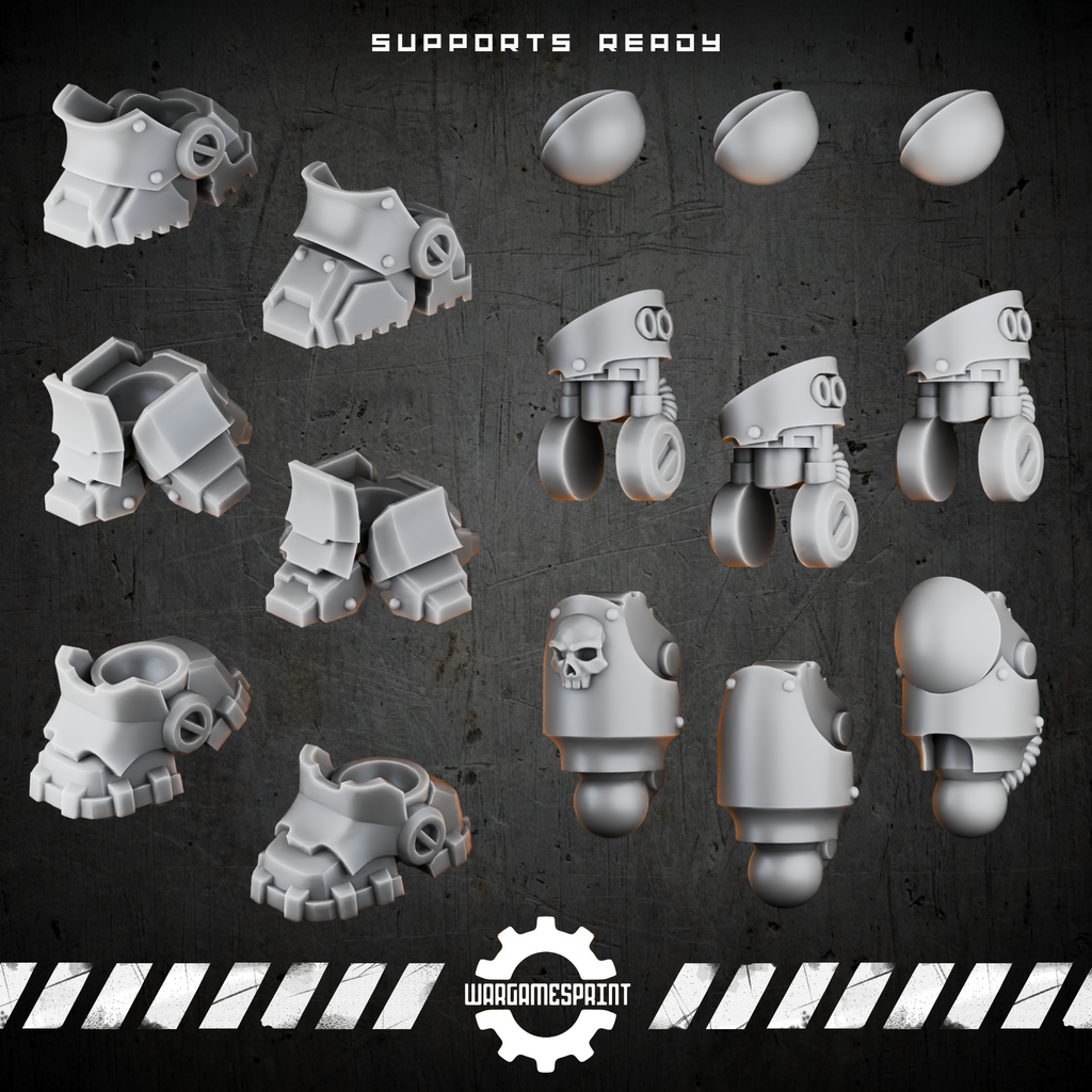 Bionic Legions Mechanical Legs – hip joint, lower leg and foot parts breakdown STL