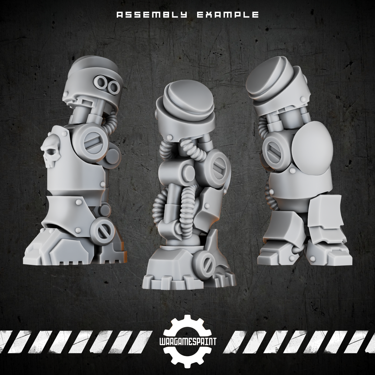 Bionic Legions Mechanical Legs – assembled leg, posed example STL