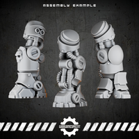 Bionic Legions Mechanical Legs – assembled leg, posed example STL