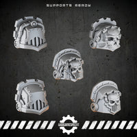 Bionic Legions Shoulder Pads Set 1 – 5 cybernetic pauldrons – render 1 STL