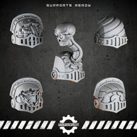 Bionic Legions Shoulder Pads Set 2 – 5 cybernetic pauldrons – render 1 STL