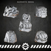 Bionic Legions Shoulder Pads Set 3 – 5 cybernetic pauldrons – render 1 STL