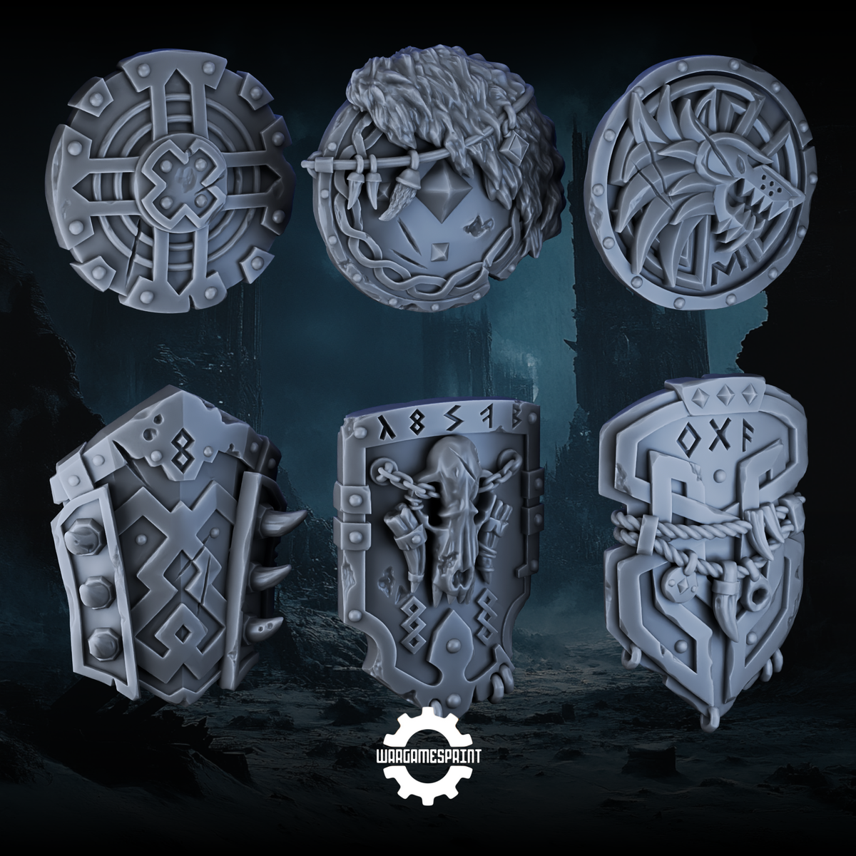 Space Viking Shields STL set of 6