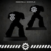 Bionic Legions Shoulder Shields – 10 bolt-on pauldron shields – render 2 STL